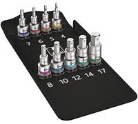 Wera 8740 C HF Zyklop Jeu De Douilles À Embout À Six Pans Creux Avec Fonction De Retenue - (Jeu De 9pcs)