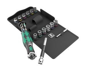 Wera 05004284001 Ensemble De 27 Pièces Zyklop Pocket Set 3 Clés À Cliquet Et Douilles - 3/8" + 1/4"