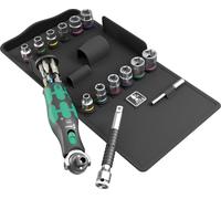 Wera 05004285001 Jeu De 27 Pièces 8009 Zyklop Pocket Set 4 Jeu De Clés À Cliquet Et Douilles - 3/8" + 1/4"