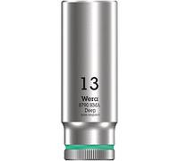 Wera 05004510001 8790 HMA Deep Douille 1/4", Turquoise, 13.0 mm