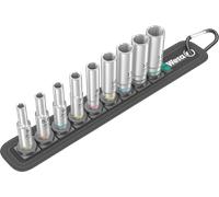 WERA 05004525001 - Jeu de clés à douille, six pans externes, entraînement 1/4"