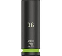 Wera Douille 1/2 8790 C Impaktor Deep 18 mm 6 pans intérieurs Vert clair