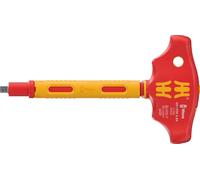 Wera Tournevis adaptateur 410 i VDE A RA - isolé, manche en T, cliquet, 1/4" 130 mm 99/130/49 mm
