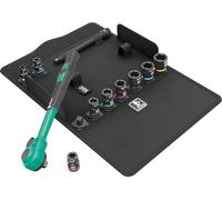 Wera 05005531001 8100 SB 13 Jeu de cliquet Zyklop Comfort, levier d'inversion, emmanchement 3/8", système impérial, 11 pièces