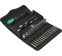 Wera 05005542001 Jeu De 28 Pièces 8100 SA 15 Zyklop Comfort Avec Cliquet Et Douilles Dans Un Étui - 1/4" - Pouces