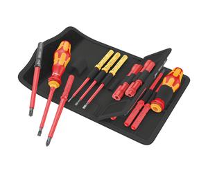Wera 05006614001 Jeu De 18 Pièces Kraftform Kompakt VDE 18 Universal 2 Tool Finder Set De Lames Interchangeables Dans Un Étui