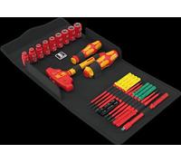 Wera 05006632001 25 Pièces Kraftform Kompakt VDE 24 Allround Set 1 Jeu De Lames Interchangeables Dans Un Étui - Avec Fonction Cliquet