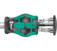 Wera Tournevis Kraftform Compact Stubby Magazin 4 - multi-embouts plat