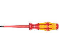 Wera 05020131001 162 iSS Tournevis VDE isolé pour vis cruciformes, avec lame à diamètre réduit, PH 1 x 80 mm, Rouge