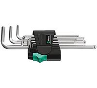 Wera 05022181001 950 PKL/7 SM N Jeu de clés mâles coudées, system. métrique, chromées, 7 pièces, Argent