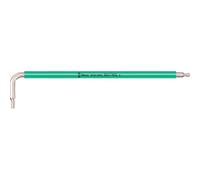 Wera 05022661001 3950 SPKL Multicolore Clés mâles coudées, system. métrique, acier inoxydable, 2,0 x 101 mm, Argent/turquoise
