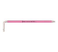 Wera 05022663001 3950 SPKL Multicolore Clés mâles coudées, system. métrique, acier inoxydable, 3,0 x 123 mm, Rose