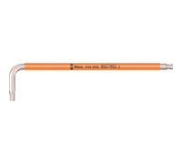 Wera 05022665001 3950 SPKL Multicolore Clés mâles coudées, system. métrique, acier inoxydable, 5,0 x 154 mm, Argent/orange