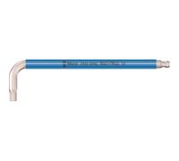 Wera 05022668001 3950 SPKL Multicolore Clés mâles coudées, system. métrique, acier inoxydable, 10,0 x 224 mm, Argent/bleu