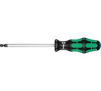 Wera 05022920001 352 Tournevis hexagonal à tête sphérique, 1/4 pouce x 125 mm, Noir/vert