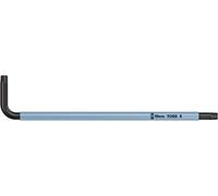 Wera 05024350001 967 SPKL Clés mâles coudées TORX BO Multicolore, BlackLaser, TX 8 x 76 mm, Noir/Ice bleu