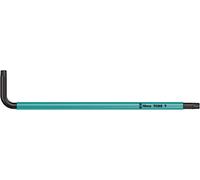 Wera 05024351001 967 SPKL Clés mâles coudées TORX BO Multicolore, BlackLaser, TX 9 x 79 mm, Noir/turquoise