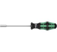 Wera 05028215001 395 Tournevis à douille, 4.0 mm x 125 mm, Noir/vert