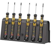 Wera 05030180001 1550/6 ESD6 Jeu de tournevis électronicien + Rack, 9 Pièces, Jaune