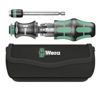 Wera 05051023001 Kraftform Kompakt 22 avec pochette, 7 pièces, Noir/vert