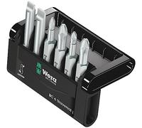 Wera Jeu d'embouts Mini-Check 05056474001 – 6 pièces 50 mm vis à fente, Phillips, Pozidriv