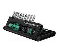 Wera Assortiment d'embouts Kraftform Kompakt 10 – 10 pièces Fendues/PH/PZD – Porte-embout vert