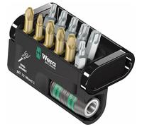Wera Jeu d'embouts Bit-Check 12 Wood 1 05057423001 – 12 pièces Pozidriv, Phillips, Profil en T