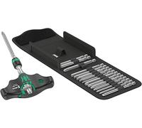 Wera Porte-embouts Kraftform Kompakt 400 RA – poignée en T, cliquet, 17 pièces Noir-vert