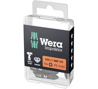 Wera Embout cruciforme 1/4'' Impaktor PZ 3 – 6,3 mm, 25 mm, 10 pièces – 05057622001