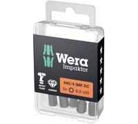 Wera 05057646001 Embout 6 pans Propulseur: 1/4 (6.3 mm) Sortie: 6 pans intérieurs 6 50 mm