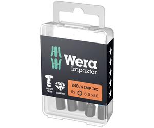 Wera 05057646001 Embout 6 pans Propulseur: 1/4 (6.3 mm) Sortie: 6 pans intérieurs 6 50 mm