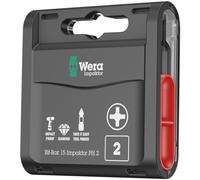 Wera 05057752001 Bit-Box 15 Impaktor PH 2 Boîte d’embouts, Noir, Set de 15 Pièces