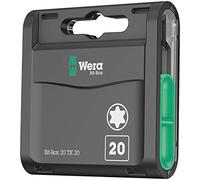 Wera 05057770001 Bit-Box 20 TX 20, Embouts TORX®, TX 20 x 25 mm, Set de 20 pièces