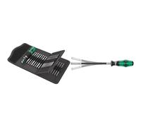 Wera 05059297001 Assortiment d'embouts KK 62 & 05028161001 393 S Porte-embouts extra slim avec lame flexible, Noir, 1/4" x 173.5 mm
