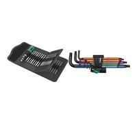 Wera 05059297001 Assortiment d'embouts KK 62 & 950 SPKL/9 SM N Multicolore 05073593001 Jeu de clés mâles coudées système métrique Blacklaser 9 pièces