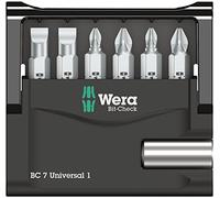 Wera Mini-Check 05073406001 Jeu d'embouts 7 pièces vis à fente, cruciforme Phillips, vis Pozidriv