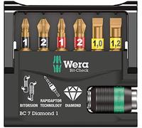 Wera 05073419001 Bit-Check 7 Diamond 1 SB, 7 pièces, Multicolore