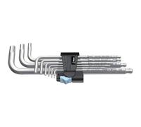 Wera Jeu de clés mâles coudées 3950 PKL/9 – système métrique, inox, 9 pièces, argent