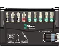 Wera 05073630001 Bit-Check 10 Stainless 1 SB, 10 pièces, Multicolore