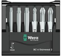 Wera Jeu d'embouts Mini-Check 05073638001 – 6 pièces, 50 mm, Phillips/Pozidriv/TORX