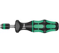 Wera 05074711001 7446 Kraftform, Tournevis dynamométrique réglable avec mandrin à serrage rapide Rapidaptor, 1/4 pouce, 11,0-29,0 in. lb., Noir/vert