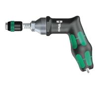 Wera 05074712001 7447 Kraftform manche « pistolet », Tournevis dynamométrique réglable avec mandrin à serrage rapide Rapidaptor, 1/4 pouce, 25,0-55,0 in. lb., Noir/vert