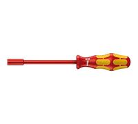Wera 05104905001 190 i VDE Tournevis isolé à douille, 1/4 pouce x 125 mm, Rouge