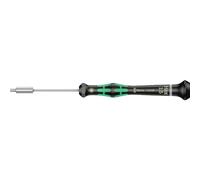 Wera 05118108001 2069 Tournevis électronicien à douille, 1.5 mm x 60 mm, Noir/vert