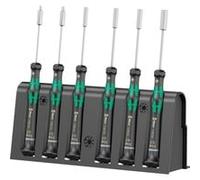Wera Jeu de tournevis Kraftform Micro 2069/6 – 6 pièces 60 mm, 6 pans extérieurs – en rack