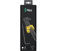 Wera Jeu de clés mâles coudées 950/9 BlackLaser 9 pièces système impérial 5/64–1/4 pouces