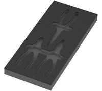 Wera 05137384001 Insert en mousse 9884 pour jeu de pinces KNIPEX VDE 1, sans outils, 172 x 30 x 392 mm