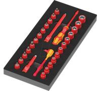 WERA 05150117001 - Insert en mousse 8007 A VDE Zyklop VDE jeu de cliquets 1, 1/4"
