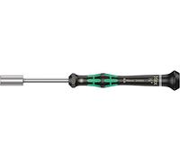 Wera 05345282001 2069 Tournevis électronicien à douille, 1/4 pouce x 60 mm, Noir/vert