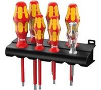 Wera Jeu de tournevis 160i/165i/7 jeux 7 pièces Lasertip 7pces fente VDE/PZD, testeur Quantité:1